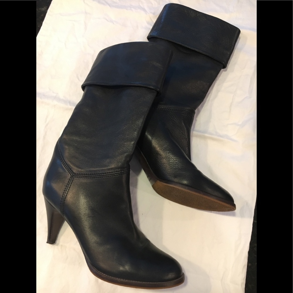 L’Autre Chose Mid-Calf Leather Boots